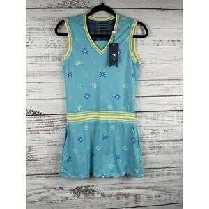 William Murray Dress Womens XS Blue Shoot Yer Shot Lacey Golf Sleeveless